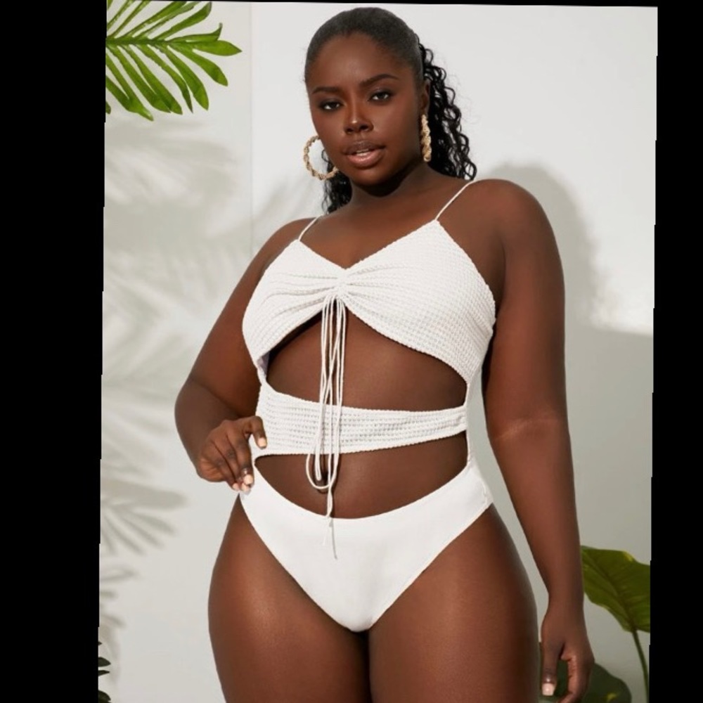 Cutout drawstring Cami bodysuit